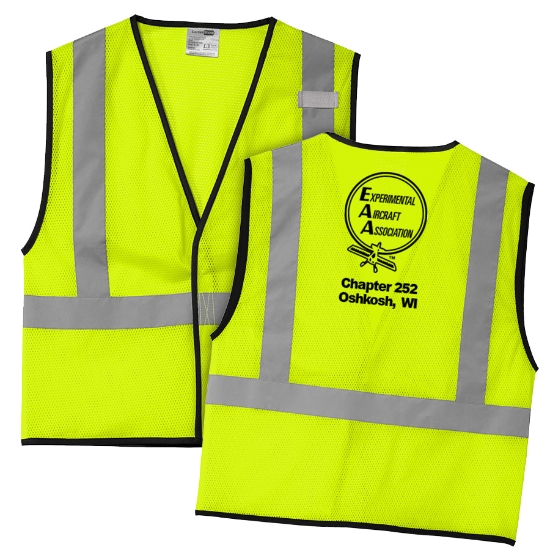 ANSI 107 Class 2 Mesh One-Pocket Vest w/ Heritage logo - SM:CSV100-H-SAFETY YELLOW:CSV100-SY
