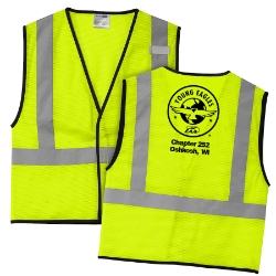 ANSI 107 Class 2 Mesh One-Pocket Vest w/ Young Eagles logo 