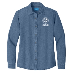 Womens Long Sleeve Value Denim Shirt w/ Young Eagles logo 